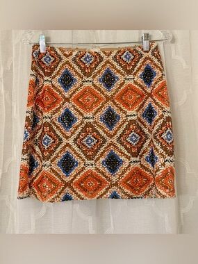 Jella Couture Sequin Geometric Mini Skirt Medium